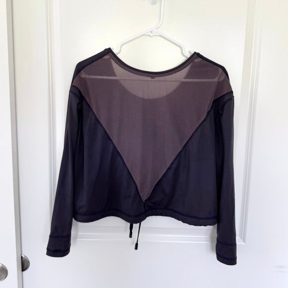 P'tula The Molly Freestyle Sheer Long Sleeve Tie Front Top Small - Picture 4 of 7